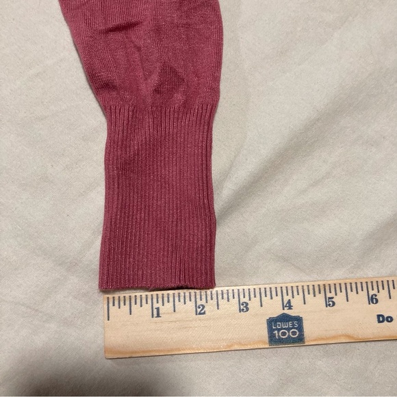 Apt. 9 Women's Cable Knit Sweater in Dusty Rose with 3/4 Sleeves - Picture 5 of 9